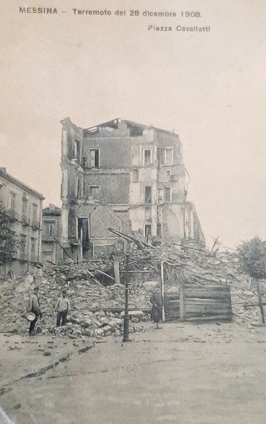 Cartolina Messina - Terremoto del 28 dicembre 1908 - Piazza …