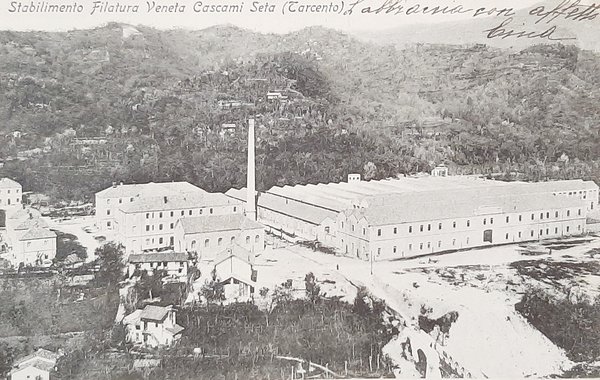 Cartolina Stabilimento Filatura Veneta Cascami Seta - Tarcento - 1903