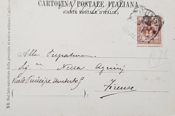 Cartolina Frascati - Veduta della Stazione Ferroviaria - 1901