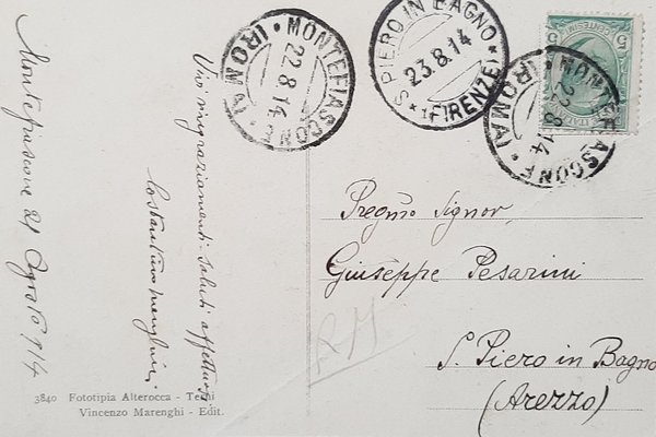 Cartolina Montefiascone - Veduta del Duomo dalla Via P. Umberto …