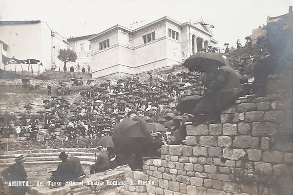 Cartolina Aminta del Tasso dato al Teatro Romano di Fiesole …