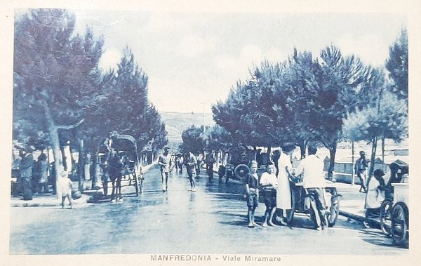 Cartolina Manfredonia - Viale Miramare - 1945