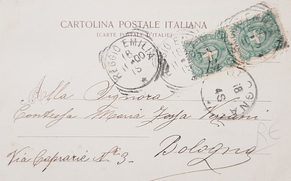 Cartolina Reggio Emilia - Piazza Del Duomo - 1900