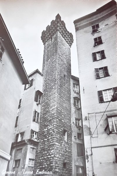 Cartolina Genova - Torre Embriaci - 1962