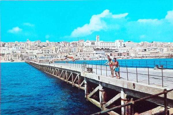 Cartolina Gela - Pontile Panorama - 1969