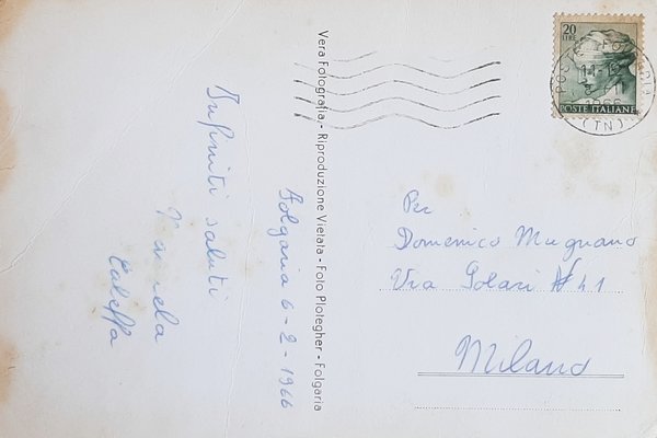 Cartolina Folgaria m. 1168 - 1966