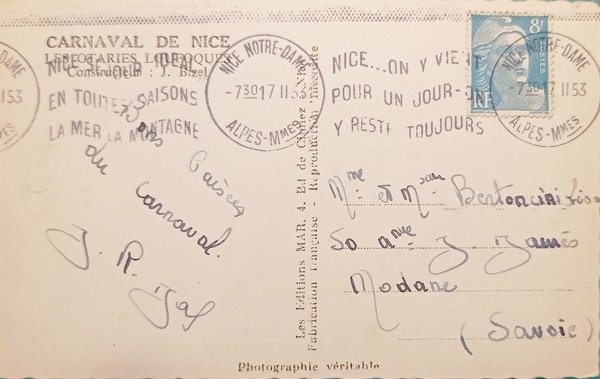 Cartolina - Carnaval De Nice - Les Otaries Loufoques - …