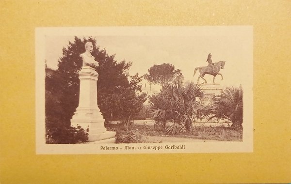 Cartolina - Palermo - Monumento a Giuseppe Garibaldi - 1920 …