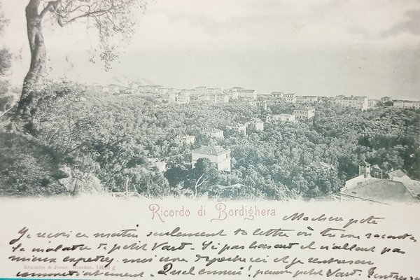 Cartolina - Ricordo di Bordighera - 1902
