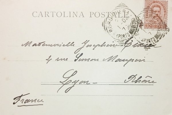 Cartolina - Ricordo di Bordighera - 1902