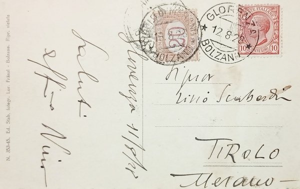 Cartolina - Malles - Val di Venosta - 1928