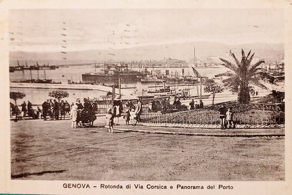 Cartolina - Genova - Rotonda di Via Corsica e Panorama …