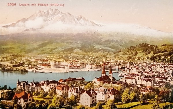 Cartolina - Svizzera - Luzern mit Pilatus - 1911