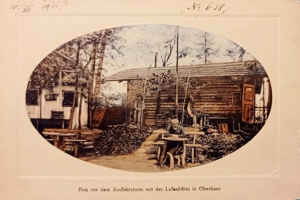 Cartolina - Plaz vor dem Ausfientrturm mit der Lufenhutte in …