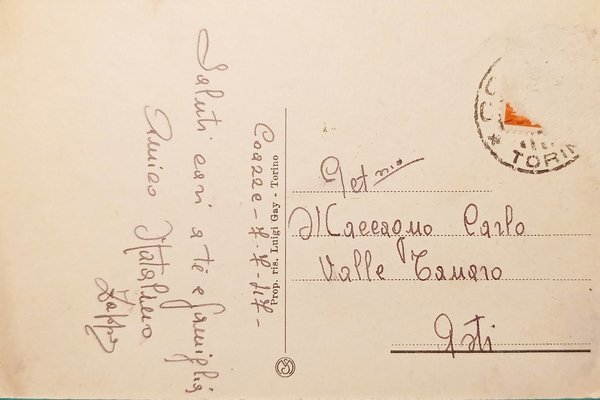 Cartolina - Coazze - Villa Maria Presbitero - 1917