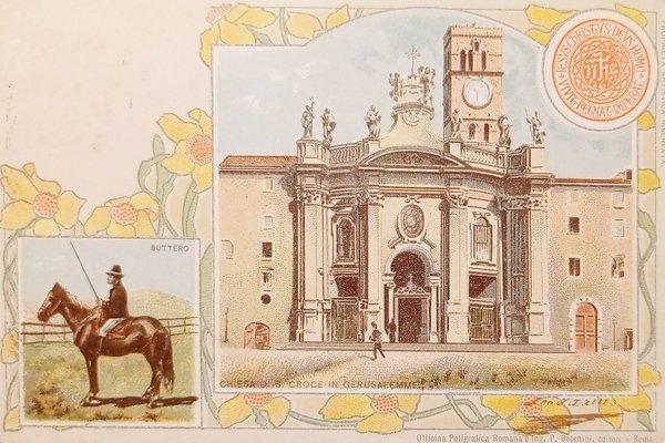 Cartolina - Chiesa di S. Croce in Gerusalemme - 1900