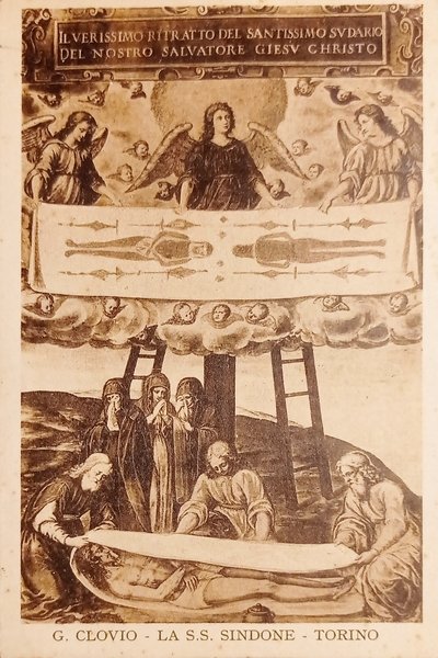 Cartolina - G. Clovio - La S. S. Sindone - …