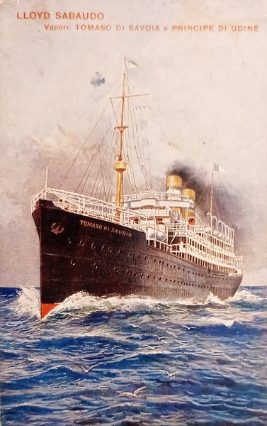 Cartolina - Lloyd Sabaudo - Vapori - Tomaso di Savoia …