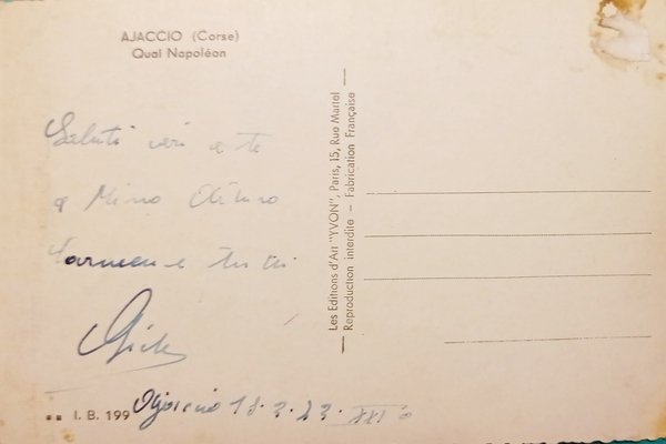 Cartolina - Francia - Ajaccio ( Corse ) - Quai …