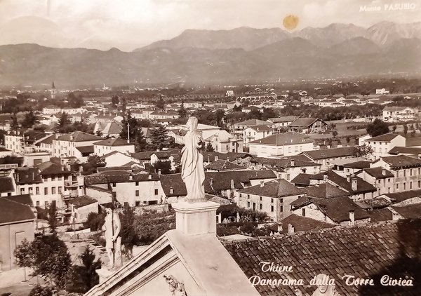 Cartolina - Thiene - Panorama della Torre Civica - 1950 …