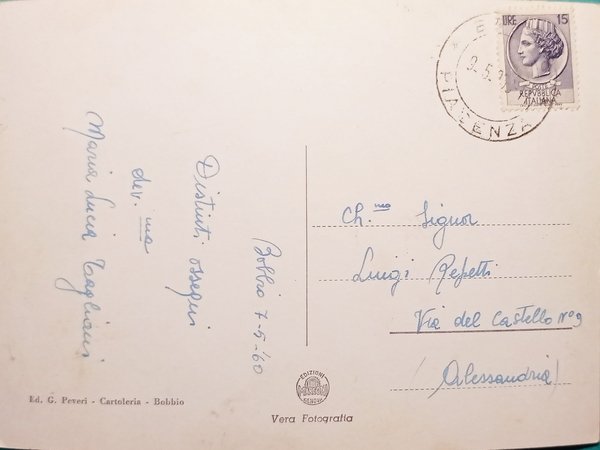 Cartolina - Bobbio - Panorama - 1960