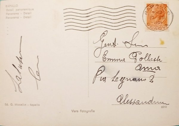 Cartolina - Rapallo - Scorcio Panoramico - 1956
