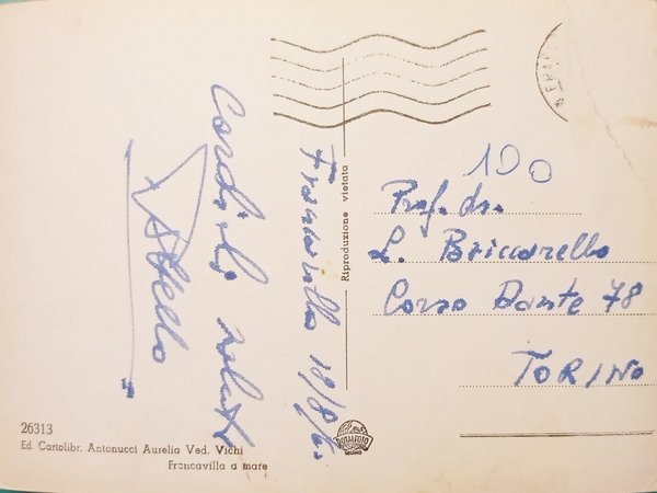 Cartolina - Francavilla al Mare - Palazzo Sirena - 1960