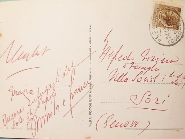 Cartolina - Pesaro - Caserma Aldo del Monte - 1953