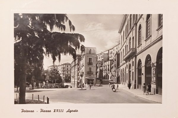 Cartolina - Potenza - Piazza XVIII Agosto - 1953