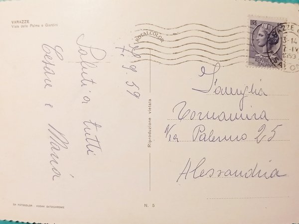 Cartolina - Varazze - Viale delle Palme e Giardini - …
