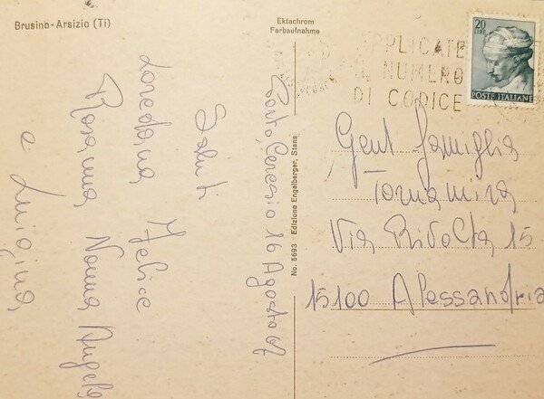 Cartolina - Svizzera - Brusino - Arsizio - 1967