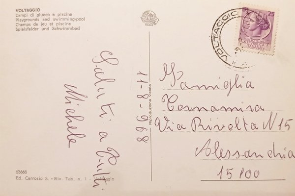 Cartolina - Voltaggio - Campi di Gioco e piscina - …