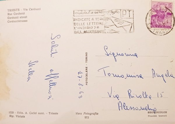 Cartolina - Trieste - Via Carducci - Rue Carducci - …