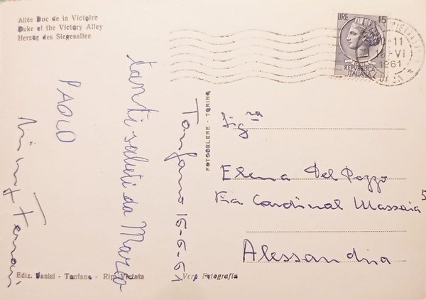 Cartolina - Marina di Pietrasanta - Viale Duca della Vittoria …