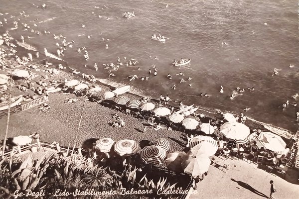 Cartolina - Genova Pegli - Lido - Stabilimento Balneare Castelluccio …