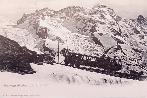 Cartolina - Svizzera - Gornergrat Bahn und Breithorn - 1900 …