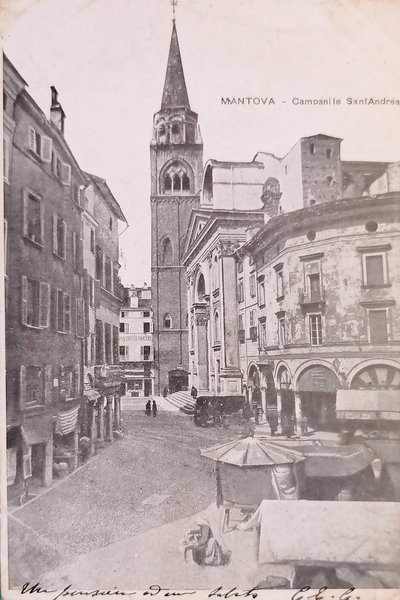 Cartolina - Mantova - Campanile Sant'andrea - 1903