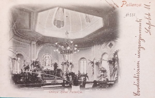 Cartolina - Pallanza - Chiesa Hotel Pallanza - 1900