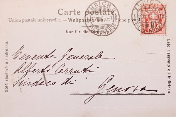 Cartolina - Svizzera - Zurich - 1905