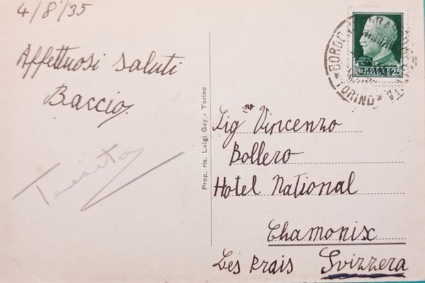 Cartolina - Bardonecchia - Villini di Borgo Nuovo - 1935