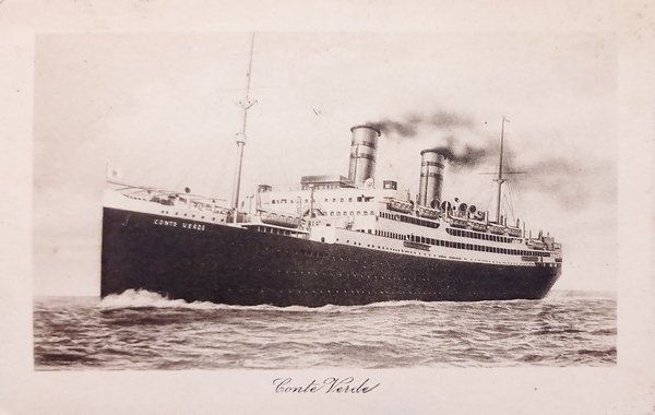 Cartolina - Lloyd Sabaudo di Genova - Transatlantico Conte Verde …