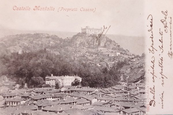 Cartolina - Castello Montalto ( Proprietà Casana ) - 1906