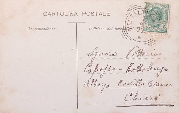 Cartolina - Montaldo Torinese - Panorama - 1907