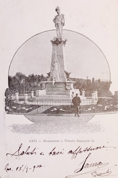 Cartolina - Asti - Monumento a Vittorio Emanuele II - …
