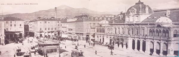 Cartolina - Nice - Casino et Place Massena - 1900 …