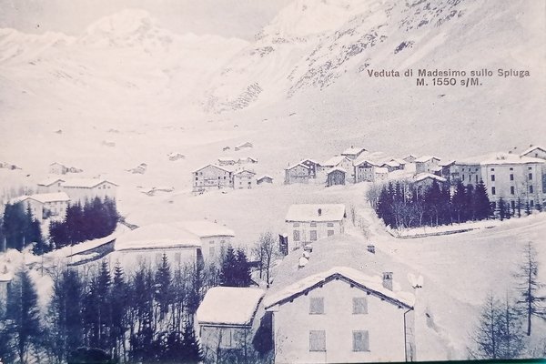 Cartolina - Veduta di Madesimo sullo Spluga - 1920 ca.