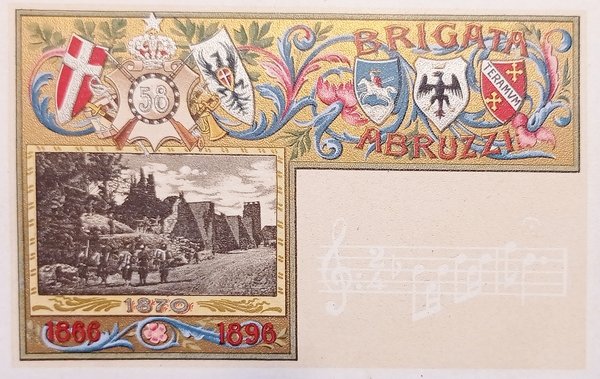 Cartolina Militare - 58^ Brigata - Reggimento Fanteria Brigata Abruzzi …