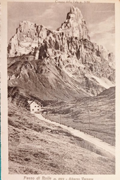 Cartolina - Passo di Rolle - Albergo Vezzana - 1930 …