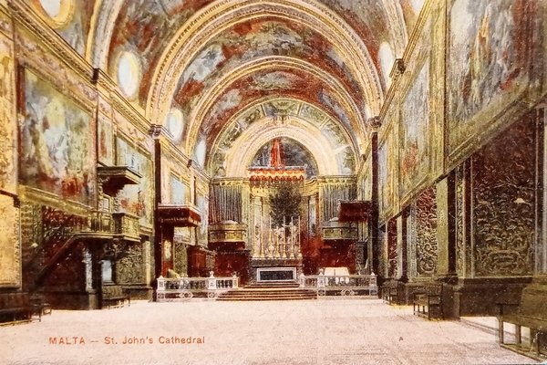 Cartolina - Malta - St. John's Cathedral - 1930 ca.