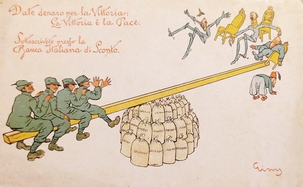 Cartolina Militaria - Banca Italiana di Sconto - 1900 ca.